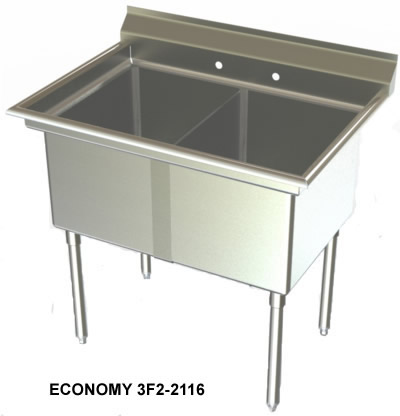 nsf two compartment sinks