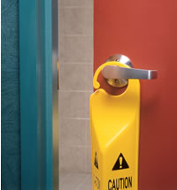 hanging safety signs