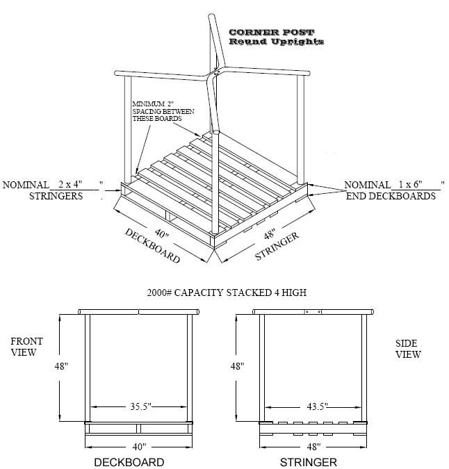 pallet stacking frames