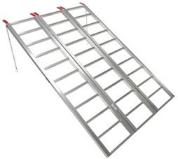 Pick-Up and Van Ramp is a lightweight aluminum ramp that works great for large and small wheeled equipment.