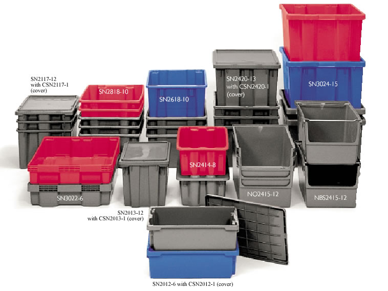 polylewton stack-n-nest containers