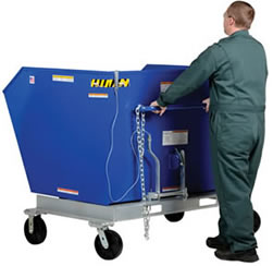 Portable Steel Hoppers Series P-HOP make handling waste and bulk material safer and more convenient.