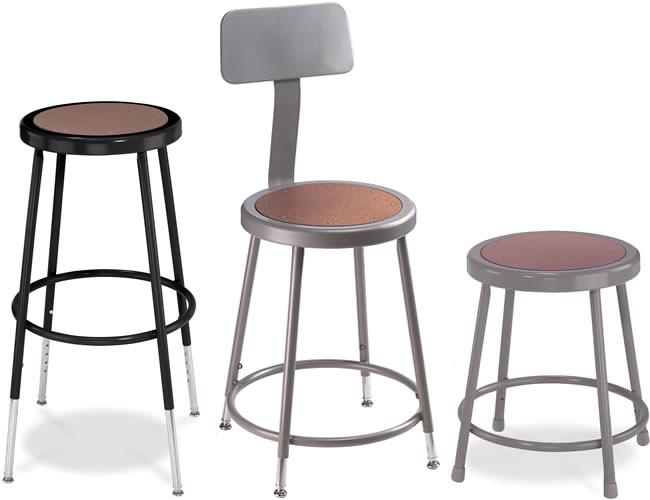 round hardboard stools