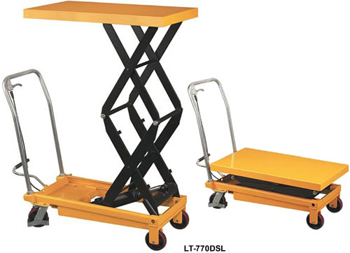 double scissors high lift tables