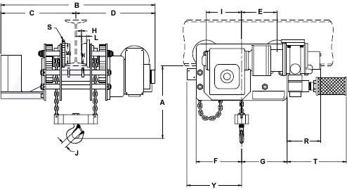 air hoist drawing