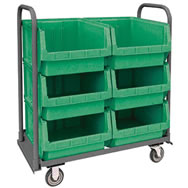 bins transport & sloped shelf trucks