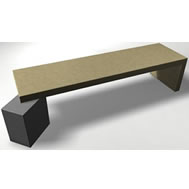 floating concrete bench