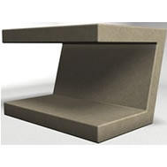concrete cantilever bench