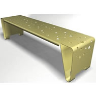 double folded steel bench