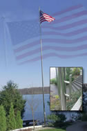 stainless steel flag poles and american flag