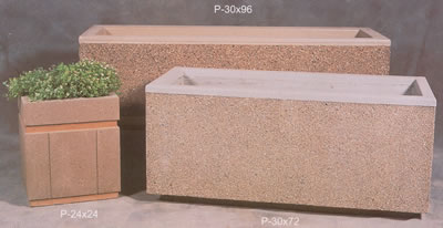 square concrete planters