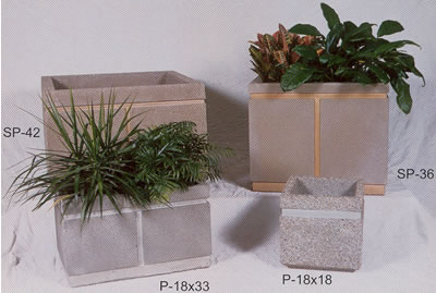 square concrete planters