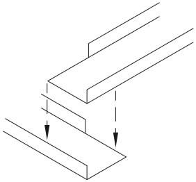 Notch corner locations to allow ends to lap each other. 