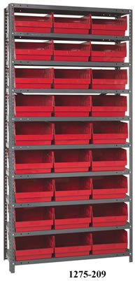 steel shelving shelf bin systems