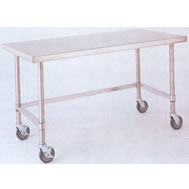 stainless mobile work tables