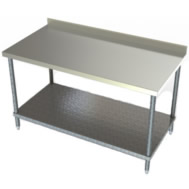 ss galvanized undershelf table