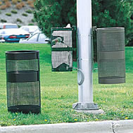 Landscape Series Perforated Trash Receptacles