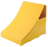 Steel Wheel Chock Model No. FAB-11 is a formed chock that utilizes a saw tooth bottom for traction.