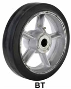 cast iron center moldon rubber wheels